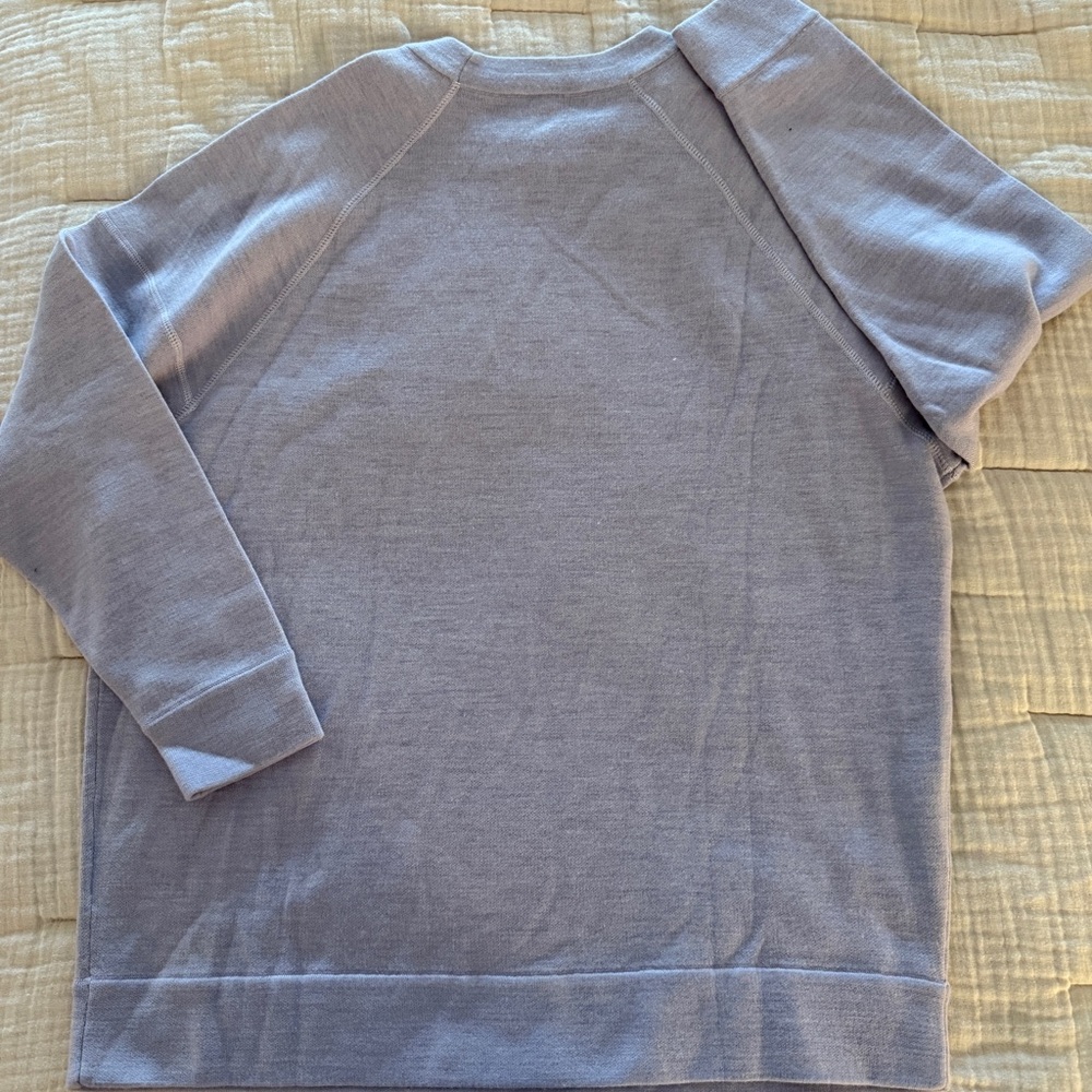 J. Crew Collection Merino Wool Raglan Sweatshirt Style Sweater S Lavender - Picture 3 of 9